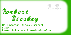 norbert micskey business card